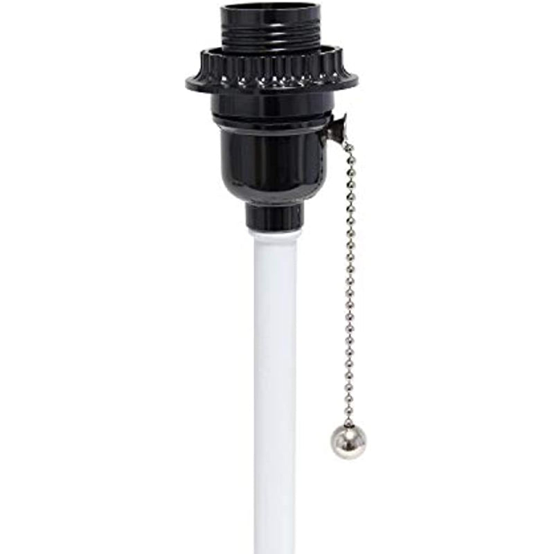 Stick Ladeudtag Bordlampe | Moderne Stoflampeskærm | Opladningsfunktion | Højde 49,5 cm | Diameter 21,6 cm | Brushed Stål/Navy | Ideel til