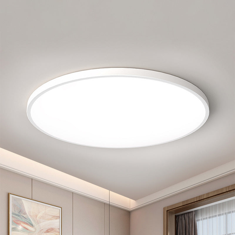 AstraCirkel LED | Moderne Rund Loftlampe | Hvidt og Sort Metaldesign | EnergiEffektiv Belysning | Ideel til Spisestue