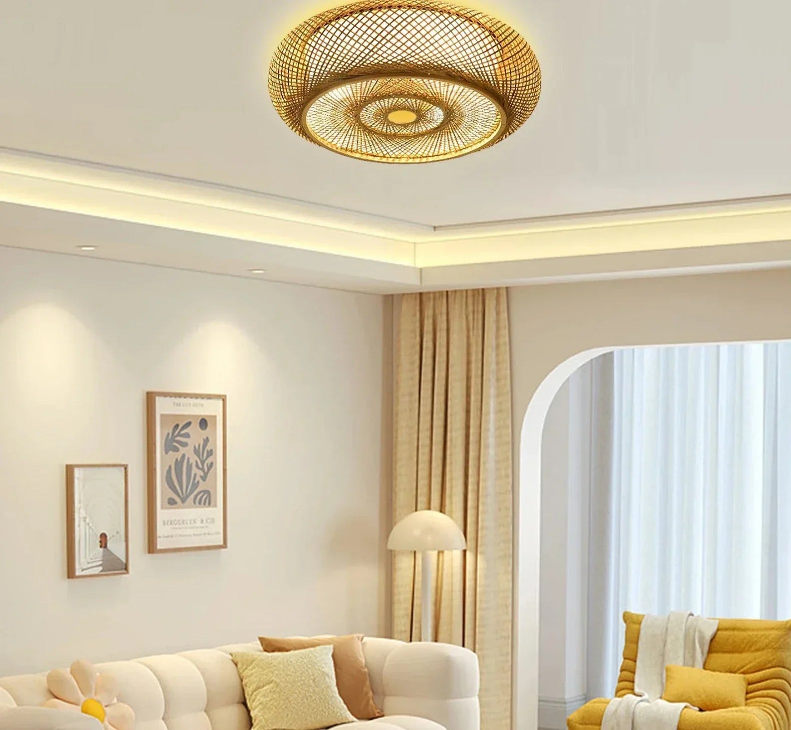 ZenLight fra Luminoir | Bambus Pendel | Naturligt Moderne Design | Miljøvenlig og Bæredygtig | Ideel til Stue, Soveværelse eller Kontor | Vælg