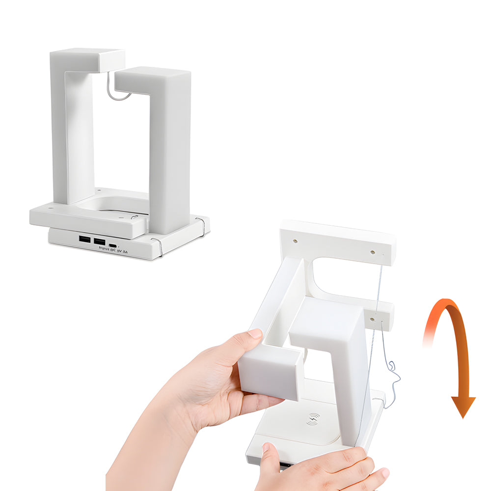 Eclipse Aura | Svævende LED-lampe | Trådløs opladning | Sort | 20x10 cm | Moderne design | Energieffektiv belysning | Innovativ