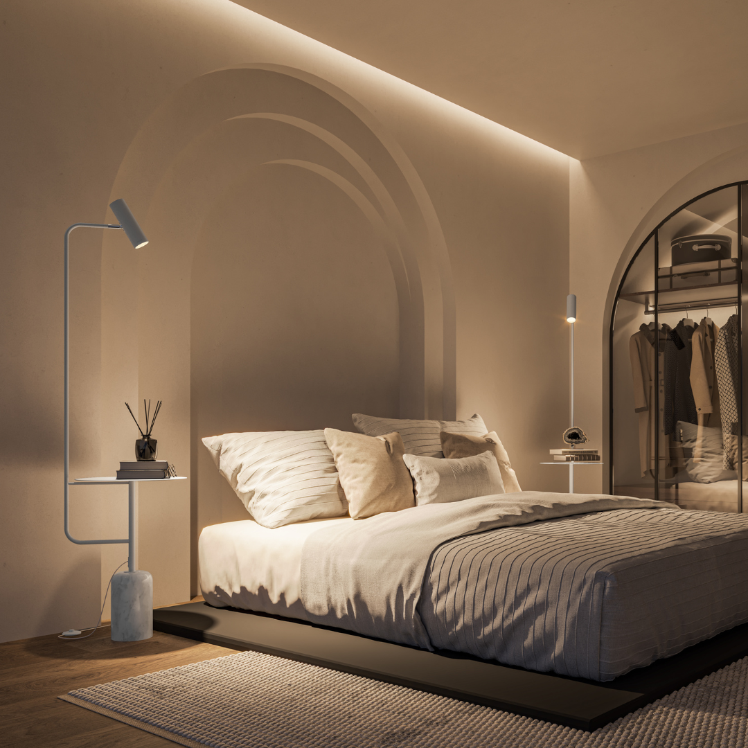 Gulvstativ | LED Integreret | Moderne Design | Justerbar Lysstyrke | Energibesparende | Elegant Indendørsbelysning | Robust Konstruktion | Skaber