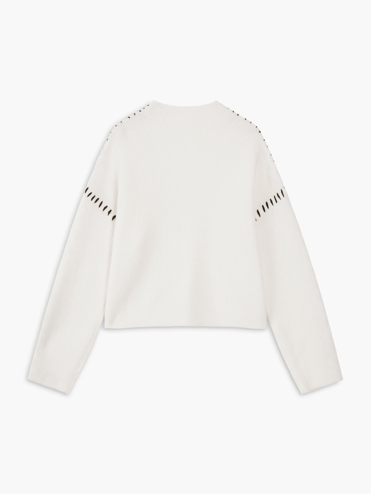 Flyt Fokus | Oversized Mock Neck Striktrøje med Elegant Design til Kvinder | Behagelig Pasform | Varm og Hyggelig til Kolde