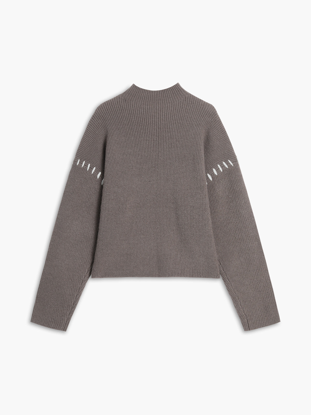 Flyt Fokus | Oversized Mock Neck Striktrøje med Elegant Design til Kvinder | Behagelig Pasform | Varm og Hyggelig til Kolde