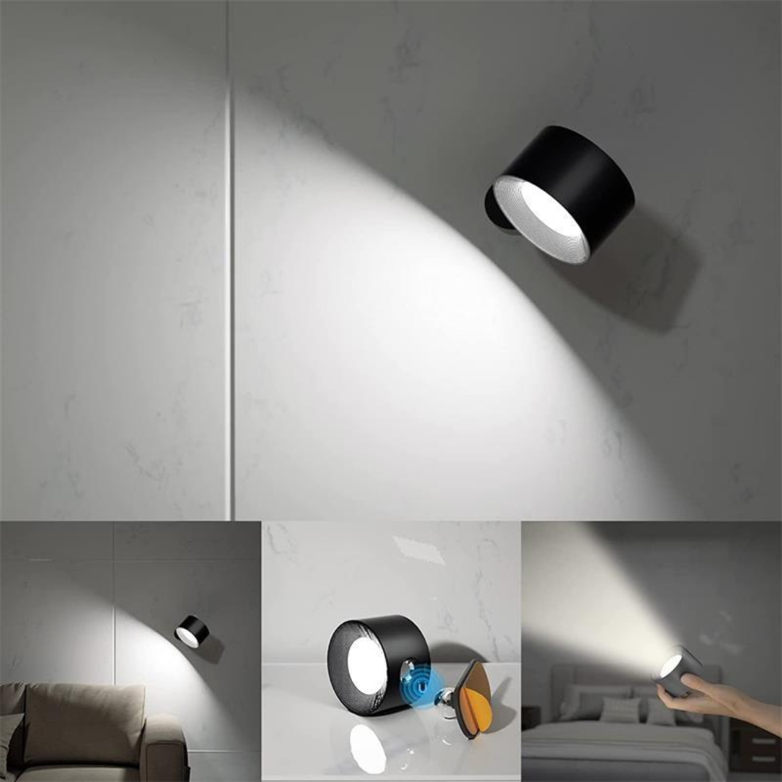 Wireless Rechargeable 360° Wall Light | Flexible LED Lighting | Adjustable Direction | Energy Efficient