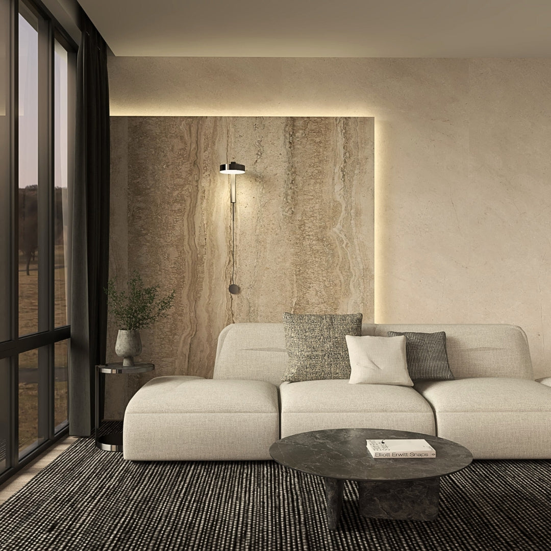 Celine Lampeskærm | Aluminium | Dæmpbar LED | Roterende Skærm | Moderne Design | 20W | Væglampe | Højde 28 cm | Bredde 10 cm | Justerbar længde 66 cm