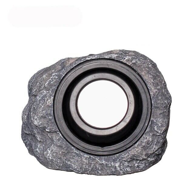 Udendørs LED Solcellelampe | Klippe Design | Vejrbestandig Granitlook | 15x15x20 cm