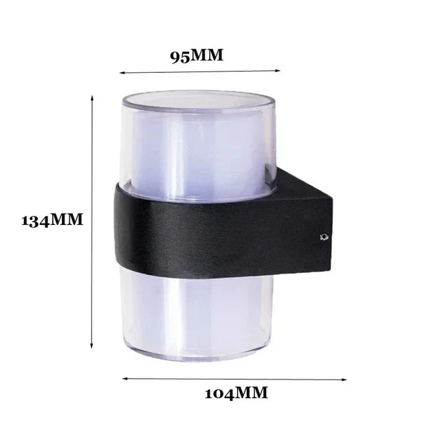 AquaBright | Udendørs Vægmonteret LED Lygte | Vandtæt & Nordisk Moderne Design | Holdbar Belysning Til Have, Terrasse &