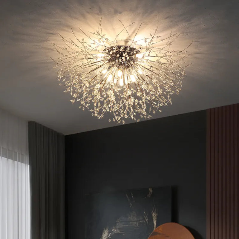 Luna | Elegant LED Loftlampe | Hvid & Guld | Moderne Design | Stue & Spisestue | Indbygget LED | Luxus Metalfinish