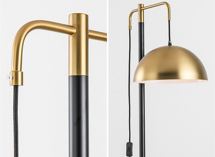 Moderne Avorena | Gulvlampe med Marmorbase | Minimalistisk Design | Effektiv Belysning | Robust Konstruktionsmateriale | Ideel til Stue, Soveværelse