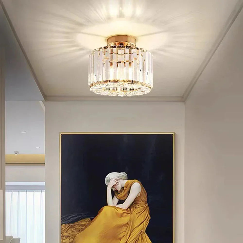 Gloss Crystal | Moderne krystallys | Loftlampe | Elegant belysning | Høj kvalitet | Indbydende atmosfære | Raffineret luksus | E27 | 17x23 cm | AC