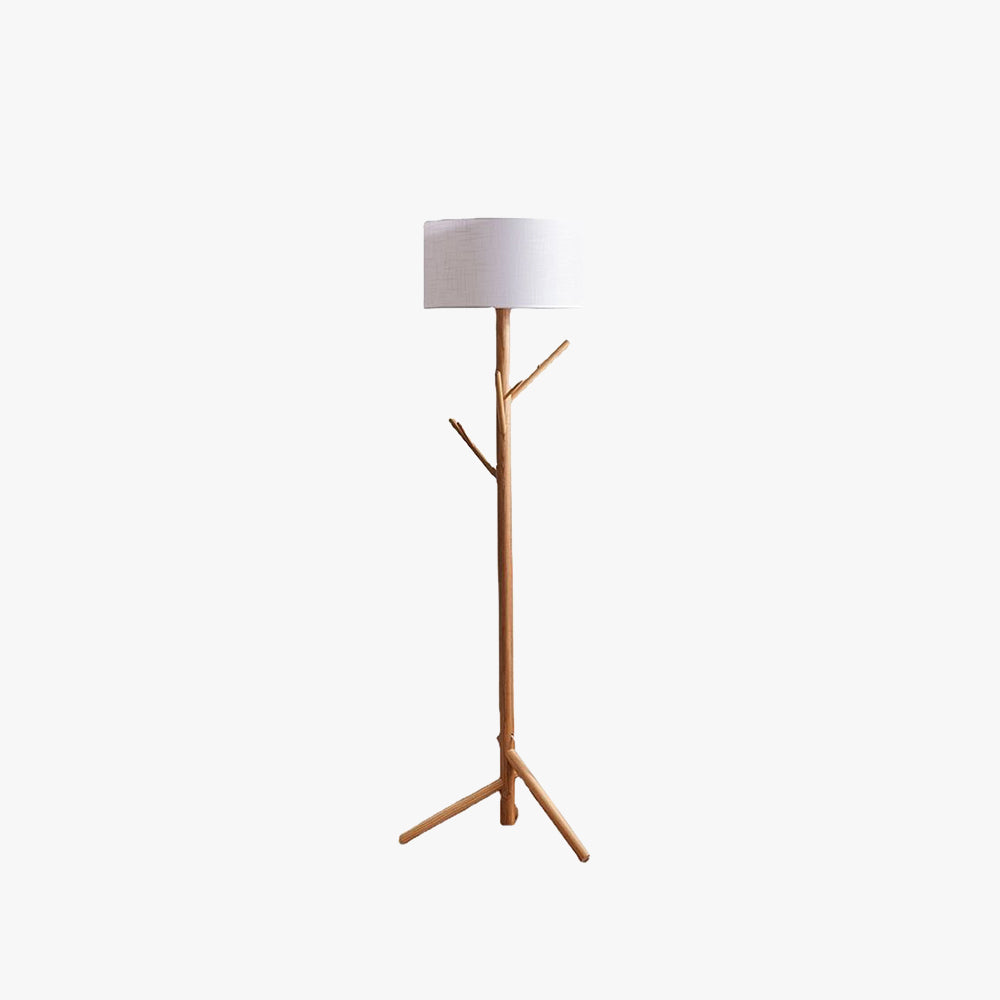 Mirenzo | Stående Lampe med Trædesign | Moderne Elegance og Naturlig Charme | Stilfuld Belysning til Stue, Soveværelse eller Kontor | Minimalistisk