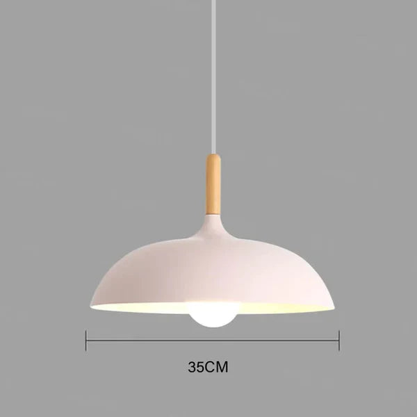 Scandinavisk | Moderne NordicLight Loftlampe | LED E27 | Eg og Jern | Justerbar Længde 100 cm | Varm Hvid | Kølig Hvid | AC110V-220V | Energivenlig