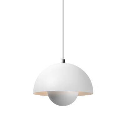 Luminoir Macaron Pendel | Moderne Belysning | Halvcirkelformet Design | E27 | Flerfarvet Metal | Justerbar Længde 150 cm | Højde 16 cm | Bredde 23 cm