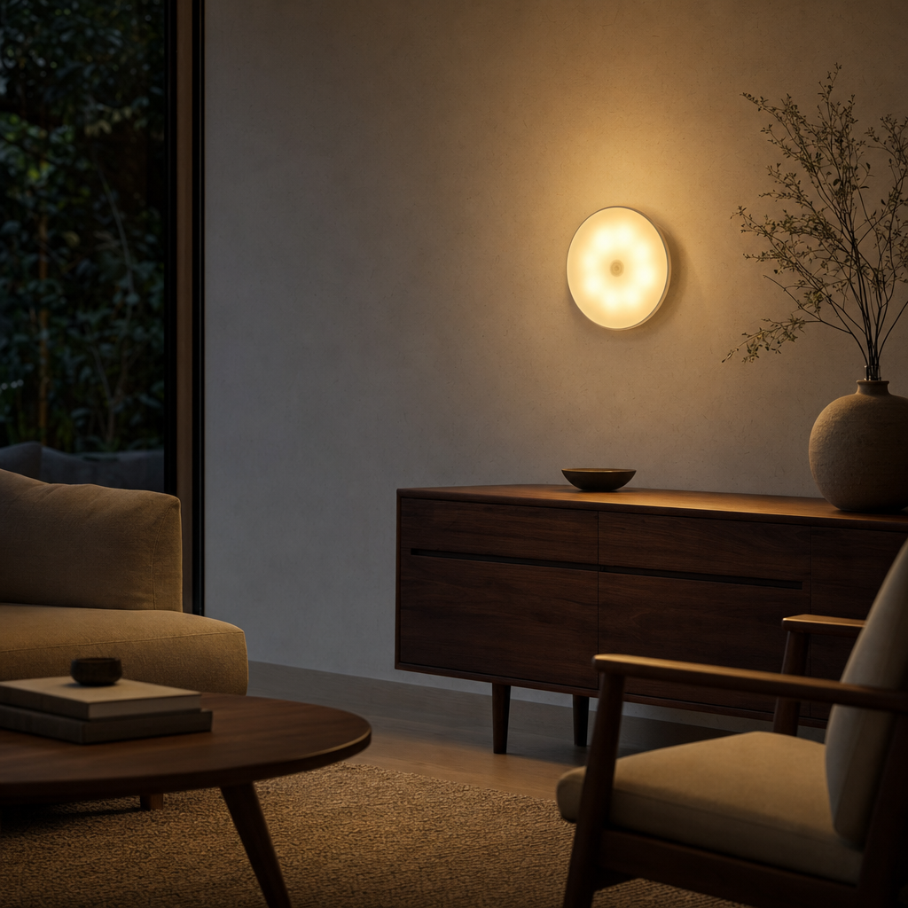 Wireless LED Motion Sensor Night Light | USB Rechargeable | Cabinet & Stair Lighting | Set of 2