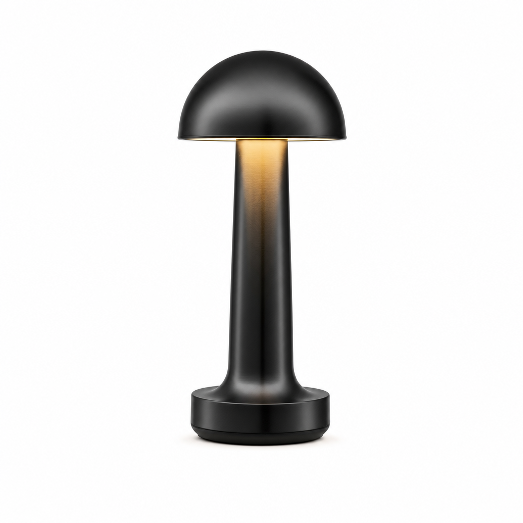Cordless Rechargeable Mantar Lamp | Minimalist LED Lighting | Metal Plating Finish | Home Decor