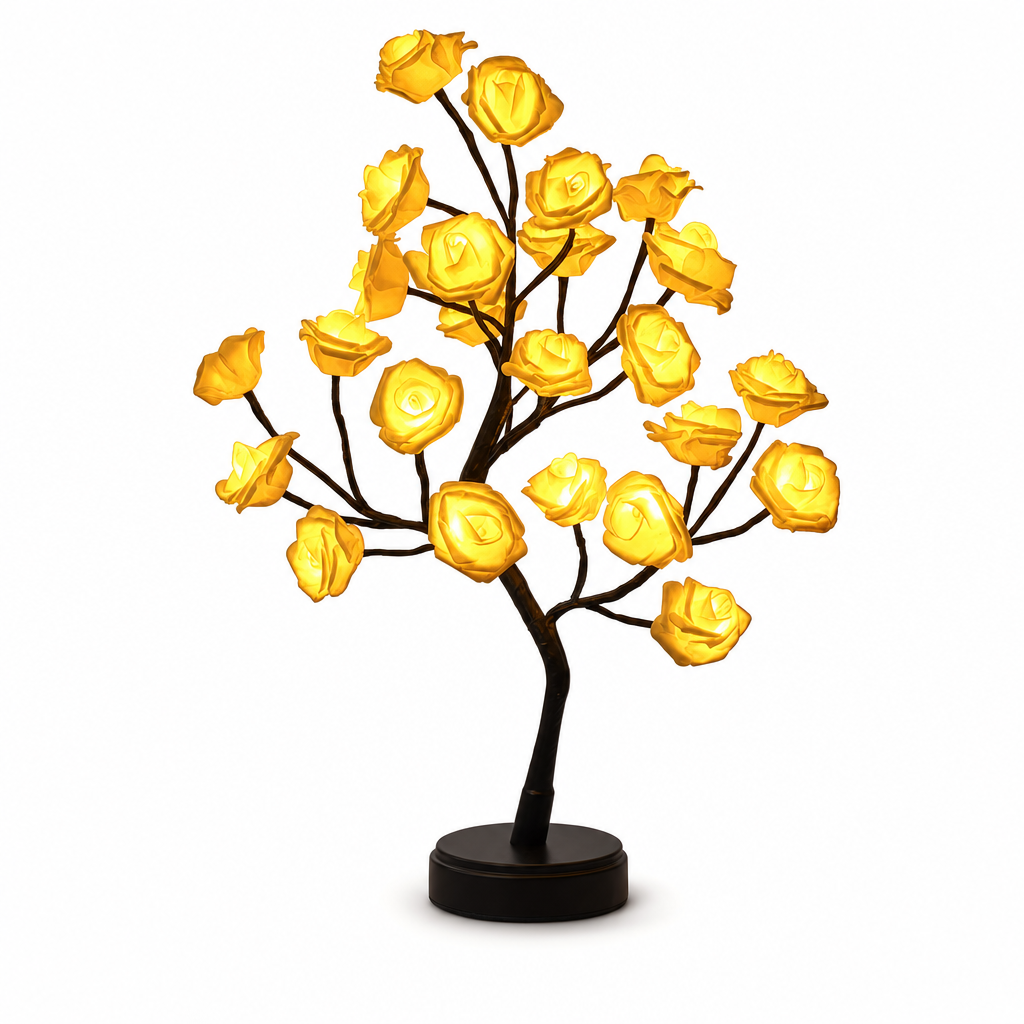 Adjustable LED Rose Flower Tree Lamp | Decorative Lighting | Dimmable Ambiance | Modern Design | IP66 Waterproof | Home Decor