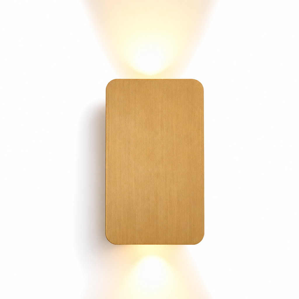 Modern Rectangular LED Wall Light | Minimalist Design | Warm White Glow | Indoor Home Lighting | Black Aluminum Fixture