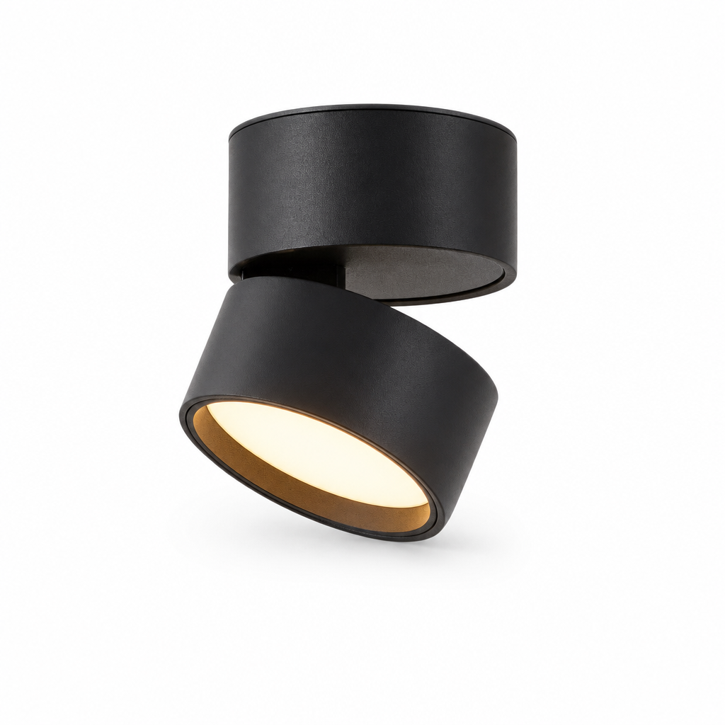 Modern LED Wall Light | Adjustable Head | Round Minimalist Design | For Living Room Bedroom Hallway | Integrated LED Source