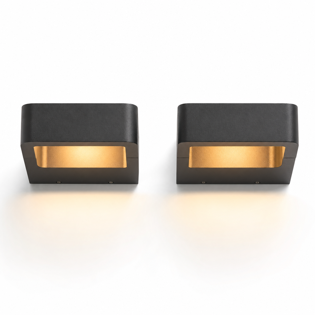AquaLuxe LED Outdoor Wall Light | Waterproof Aluminium | Warm White Glow | Easy Install | Terrace & Garden Decor | Voltage 85-265V