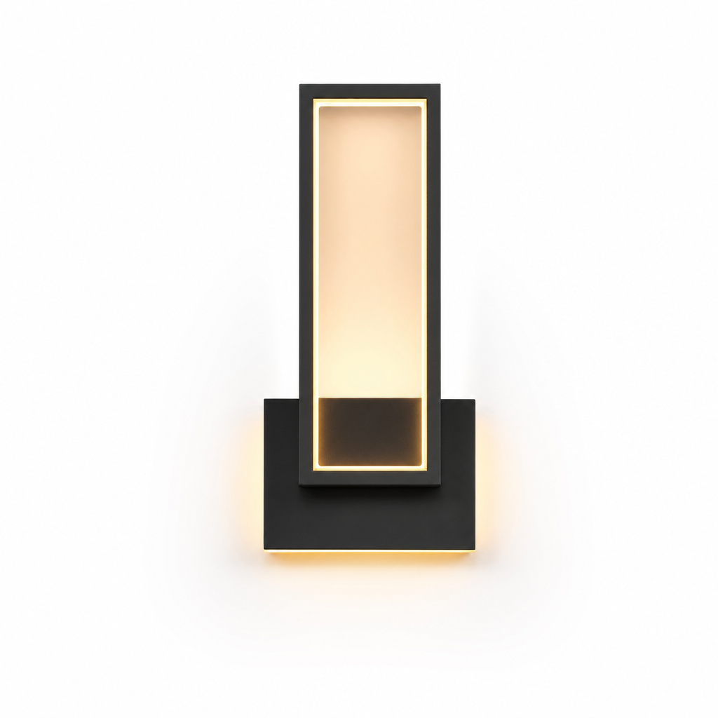 Luminoir Modern LED Wall Light | Gold Rectangular Design | Acrylic & Metal | Energy-Efficient | Bedroom & Living Room | 110V-240V