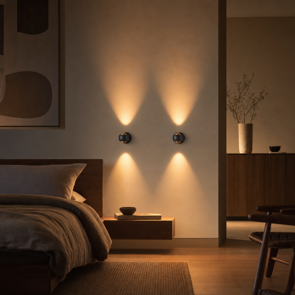 LumiWave Matte Black LED Wall Lamp | Waterproof IP54 | Energy-Saving Design | Indoor Use | Modern Aluminum Fixture