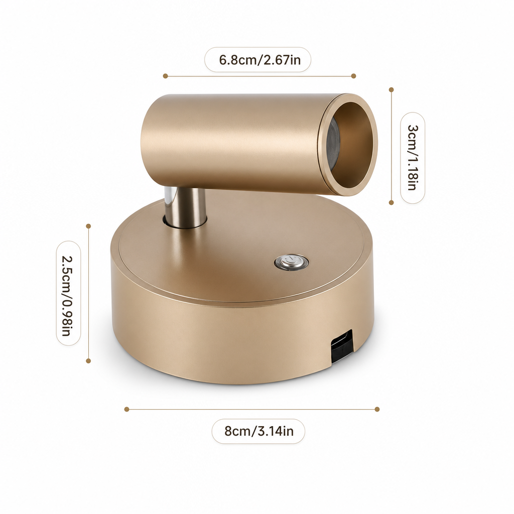 Rechargeable LED Touch Sconce | Modern Magnetic Wall Light | USB Powered Night Lamp | 3-Color Light | Bedside Reading Fixture