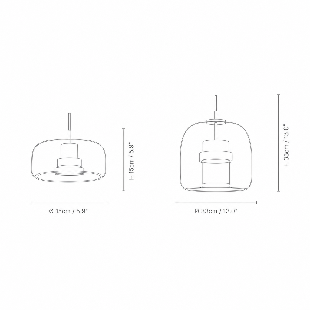Yvonne | Glass Dome Pendant