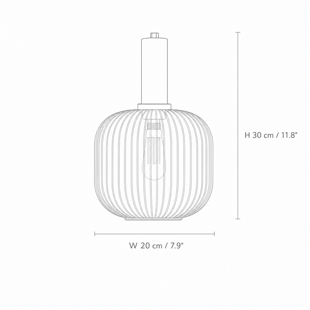 Darcy | Striped Glass Pendant