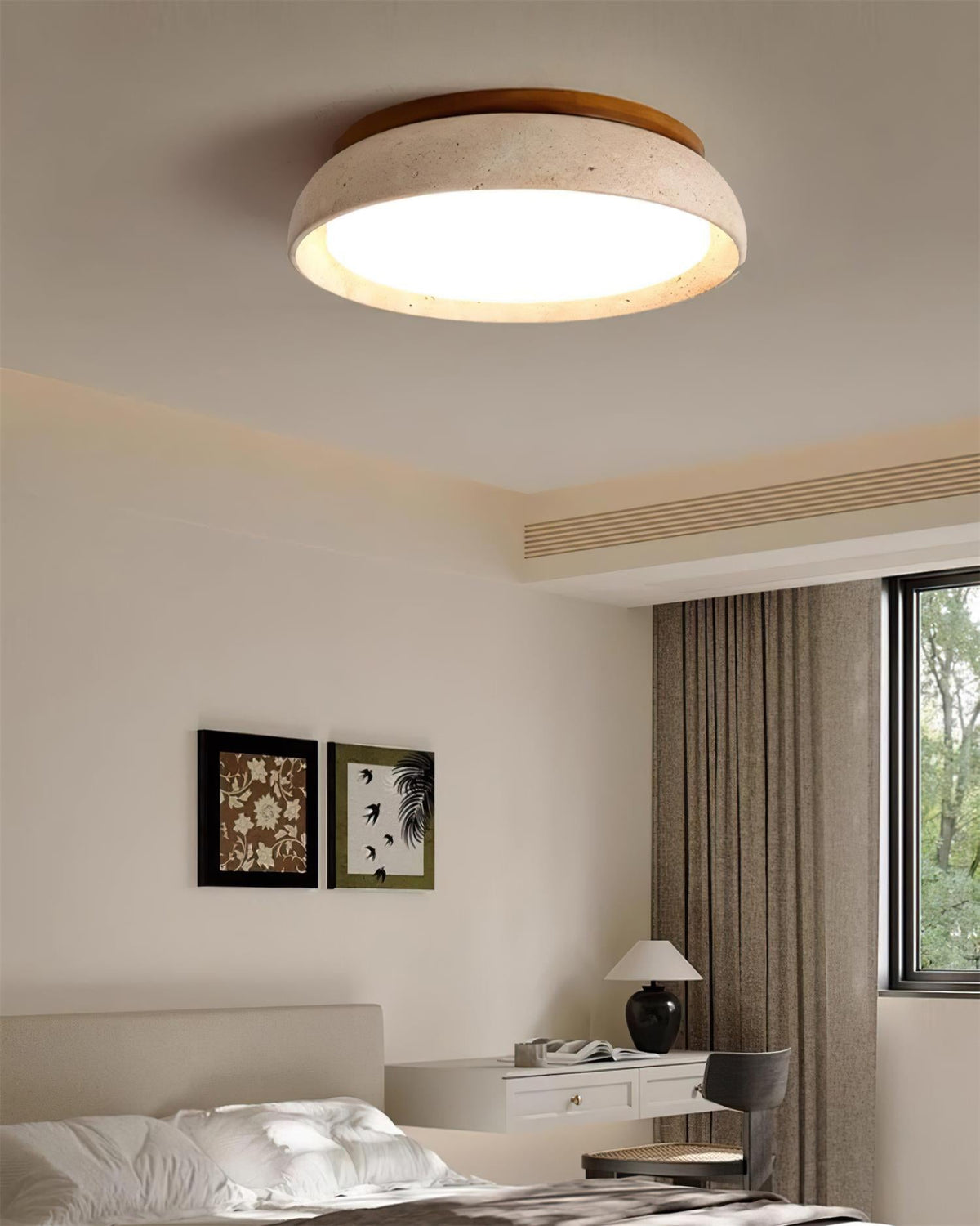 Pearl | Travertine Ceiling Light