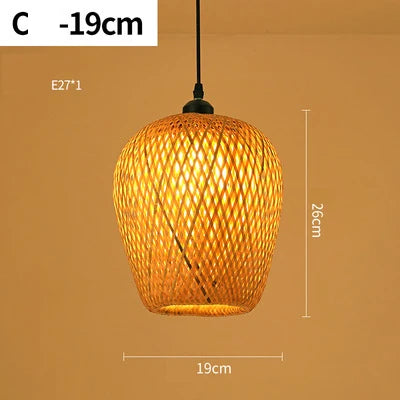 NatureLicht | Håndlavet Rattan Lampe | Rund Hængelampe | Bambus Design | E27 Fatning | Perfekt til Stue eller Spisestue | Naturlig Elegance