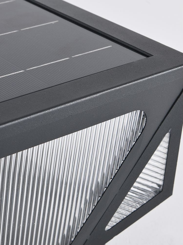 Glow Beam Solcellelampe til Udendørsbrug | Automatisk Skumring til Daggry | Energibesparende LED Lys | Sort | Nem Installation | Vejrbestandig