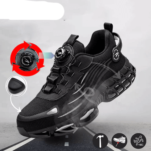 Herresko med ortopædisk komfort | Kevlar-gennemboringssikre såle | Skridsikker arbejdssko med anti-træthedsteknologi