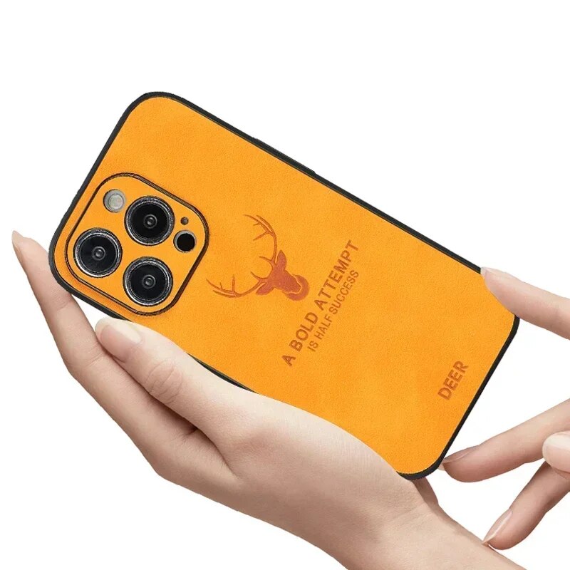 Læderetui til iPhone | Stilrent Design | Stødsikker Beskyttelse | Høj Kvalitet | Tilpasset Pasform | Fås i Flere Farver | Let og Slankt design