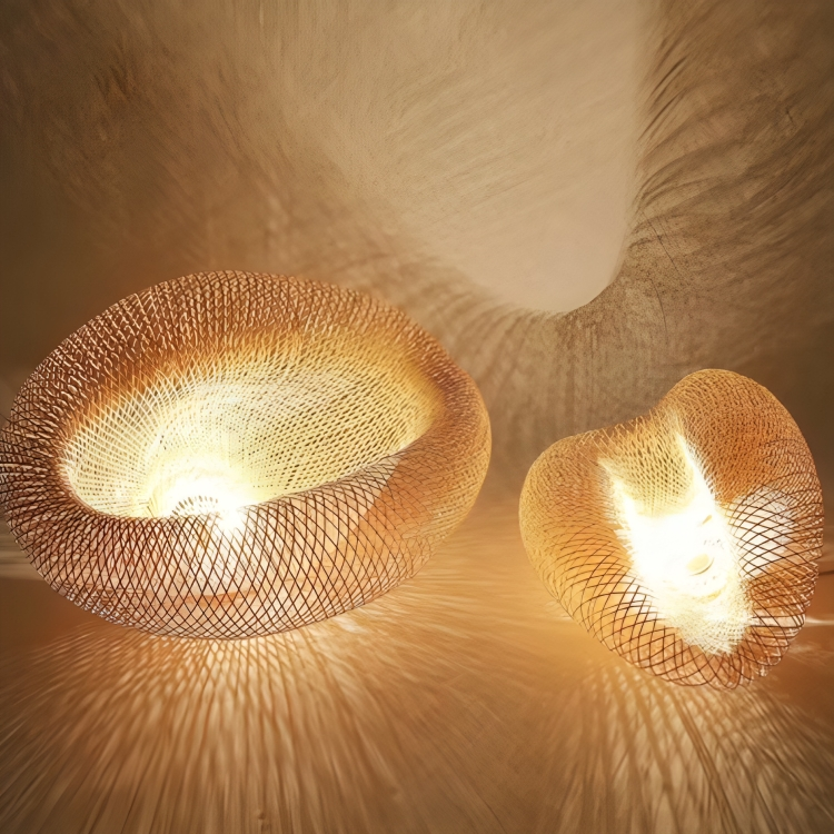 Håndlavet hængelampe | Naturligt rattan | Moderne design | E27 sokkel | Ø40 cm | Bæredygtigt træ | Perfekt til stue eller soveværelse | Kombinerer