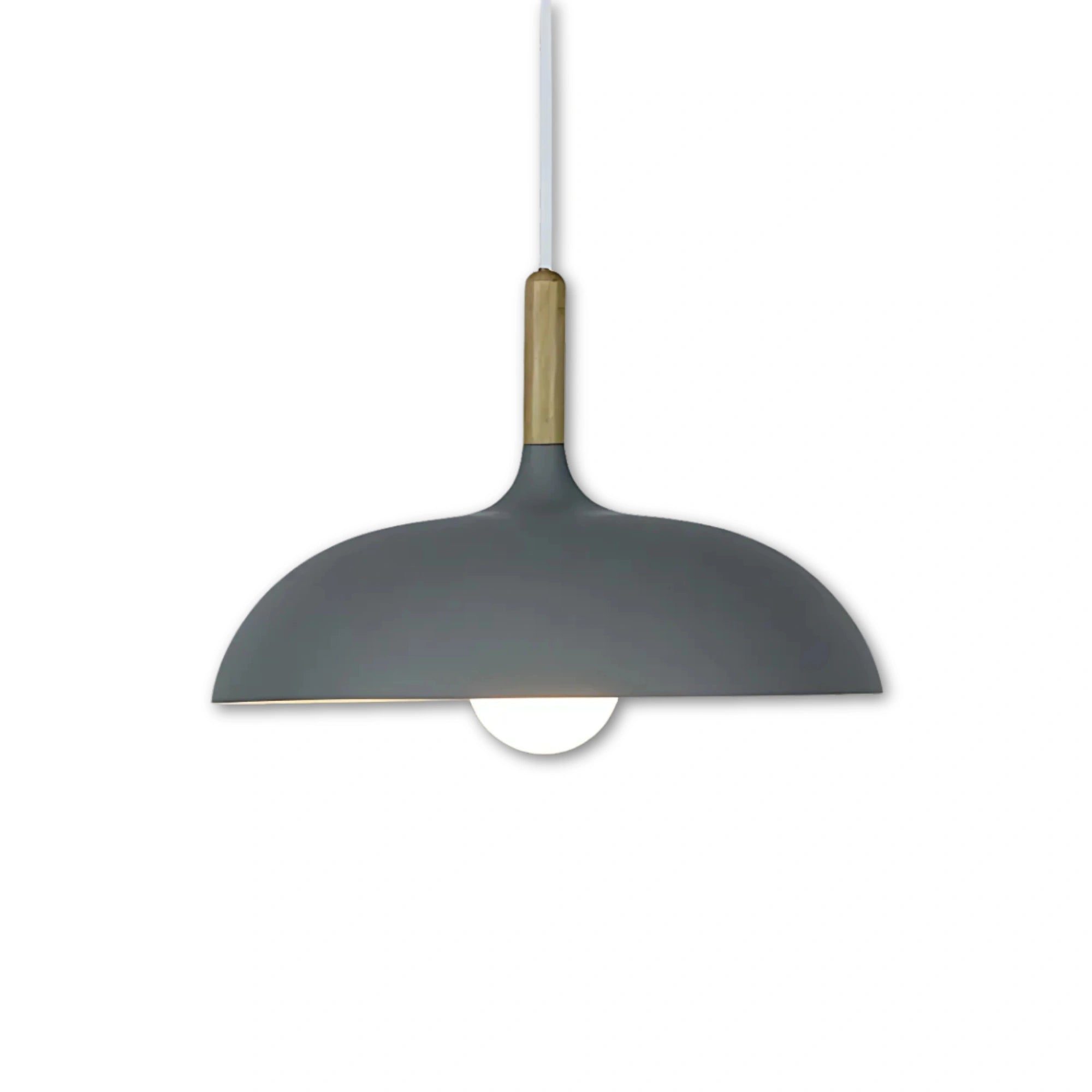 Scandinavisk | Moderne NordicLight Loftlampe | LED E27 | Eg og Jern | Justerbar Længde 100 cm | Varm Hvid | Kølig Hvid | AC110V-220V | Energivenlig