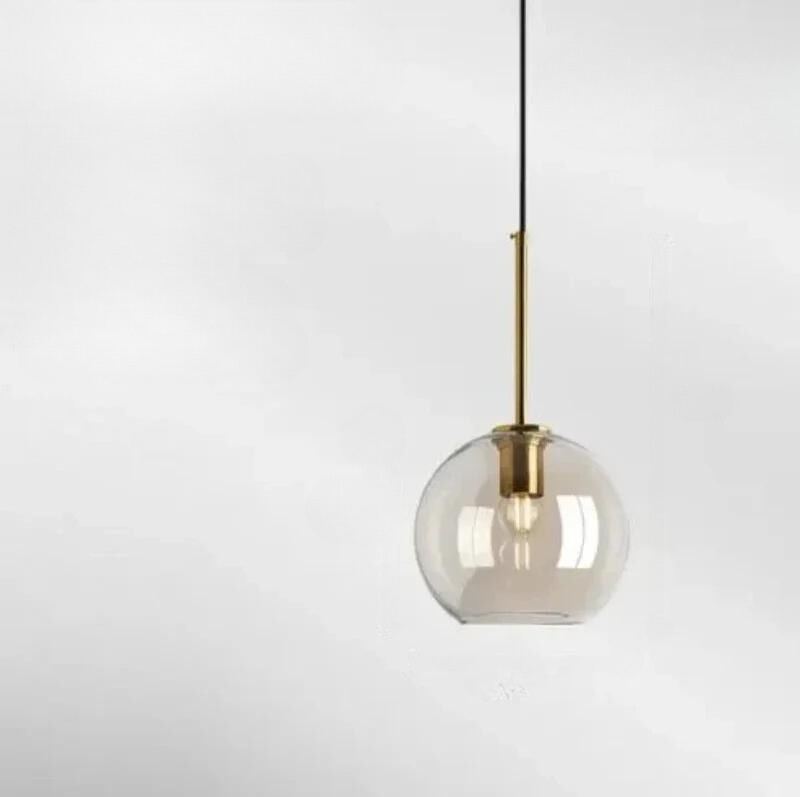 Nordisk Design Glaspendel | Skandinavisk Minimalisme | Atmosfærisk Belysning | Holdbar Kvalitet | E27 Fatning | Glas og Metal | Moderne Indretning