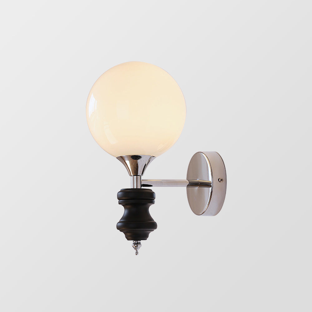 Unik Fransk Vintage Væglampe | Messing & Glas | Guld | E27 | Middelalder-Inspireret Design | Til Spisestue, Stue & Soveværelse | 26cm Diameter | CE