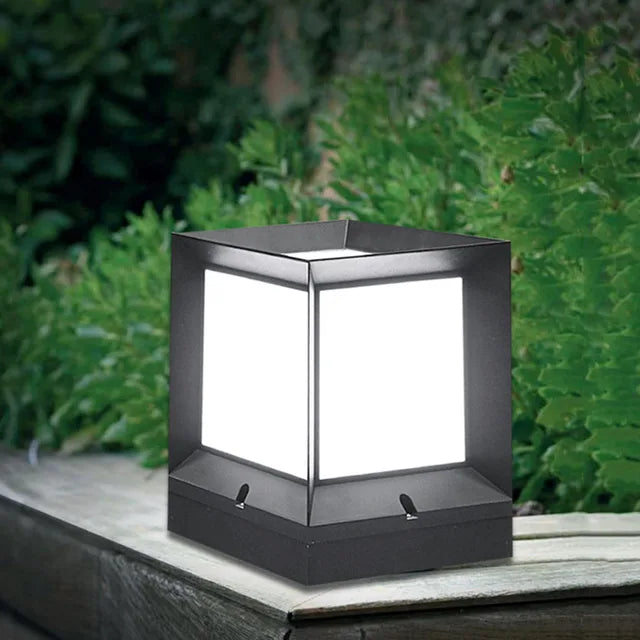 KubusLux | Udendørs LED-lampe | Kubedesign | Aluminium | Moderne belysning til have, terrasse og indkørsel | Forskellige størrelser | Vejrbestandig