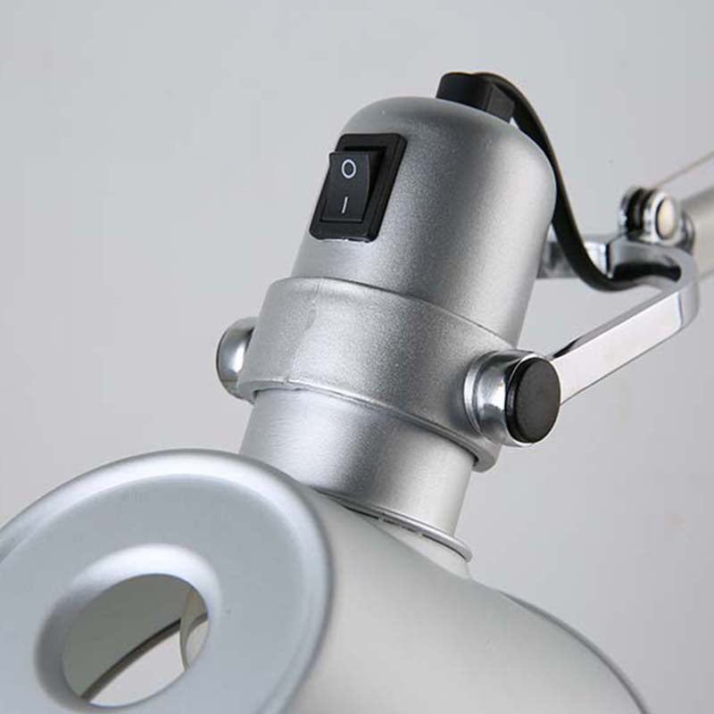 Industriel justerbar bordlampe | Sølv | Teleskopisk højde | Moderne design