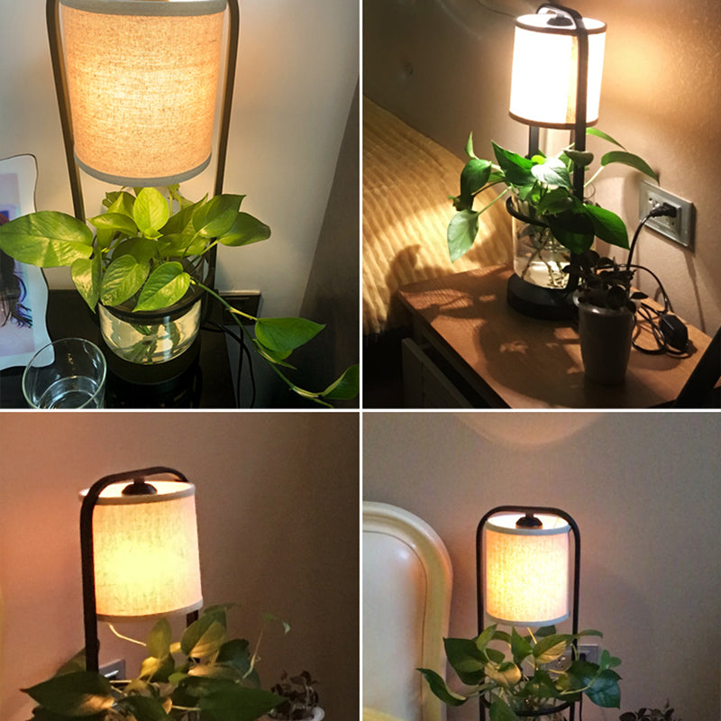 Luminoir lampe | Art Deco inspireret design | Rød glasskærm | Sort metalbase | 19" højde | E26/E27 sokkel | Justerbar belysningsmulighed | Passer til