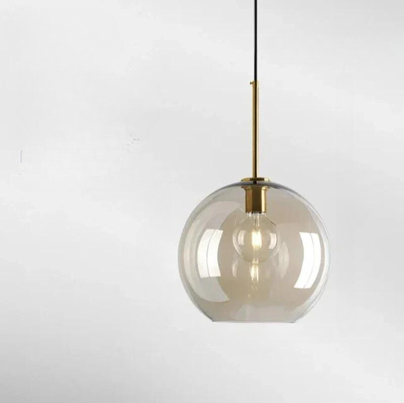 Nordisk Design Glaspendel | Skandinavisk Minimalisme | Atmosfærisk Belysning | Holdbar Kvalitet | E27 Fatning | Glas og Metal | Moderne Indretning