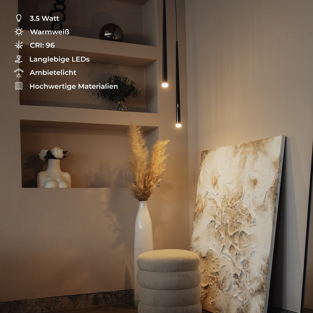 HADES | Moderne LED Loftslampe | Energibesparende Belysning | Let Installation | Stilrent Design | Velegnet til Stue og