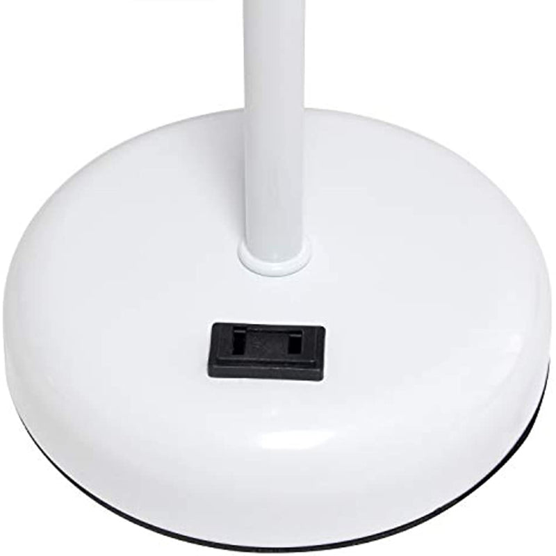 Stick Ladeudtag Bordlampe | Moderne Stoflampeskærm | Opladningsfunktion | Højde 49,5 cm | Diameter 21,6 cm | Brushed Stål/Navy | Ideel til