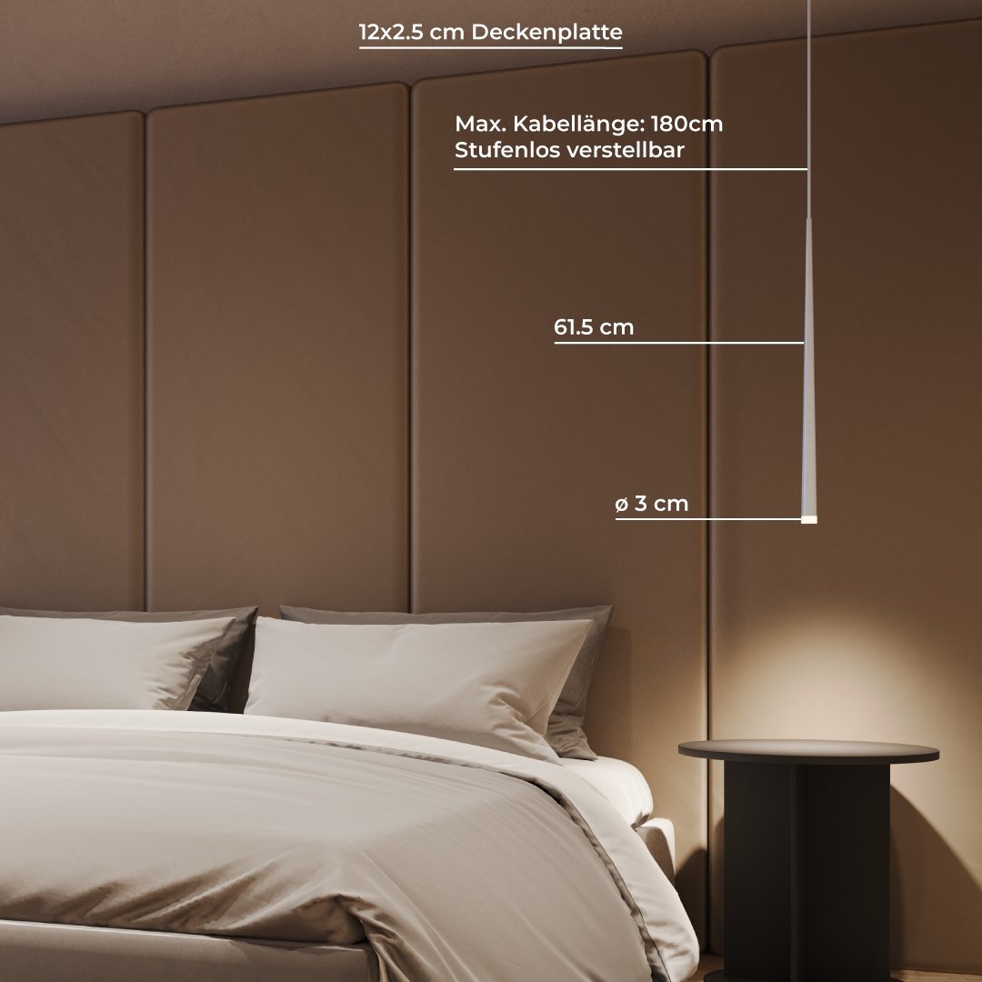 HADES | Moderne LED Loftslampe | Energibesparende Belysning | Let Installation | Stilrent Design | Velegnet til Stue og