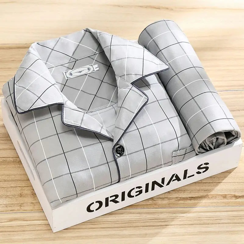 Vardi Dante™ Stribede Natsæt til Mænd | Lange Ærmer | 4 Størrelser | 10 Farver | Komfortabelt