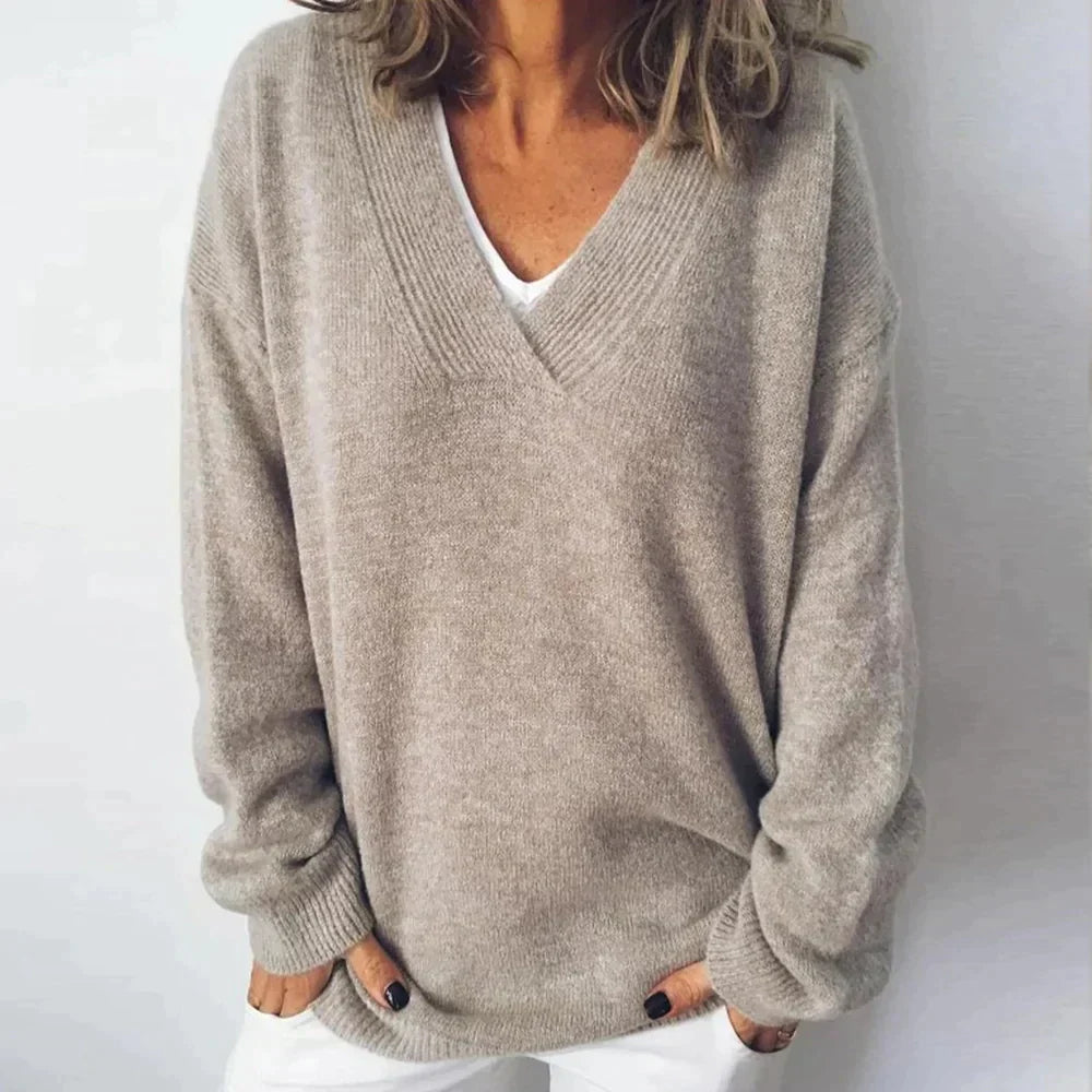 Lauren Kashmir Sweater til Kvinder | Elegance og Komfort i Ren Kashmir | Tidløs Pasform | Perfekt til