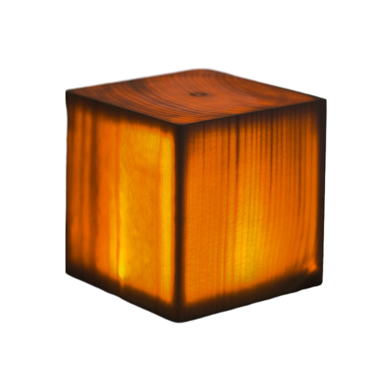 LumiWood | Trådløs LED Lampe | Berøringstyret | Indbygget Batteri | Trælook | Moderne Design | Justerbar Lysstyrke | 25 cm
