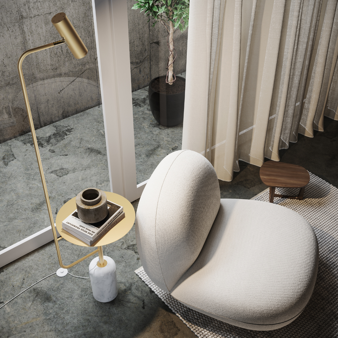 Gulvstativ | LED Integreret | Moderne Design | Justerbar Lysstyrke | Energibesparende | Elegant Indendørsbelysning | Robust Konstruktion | Skaber