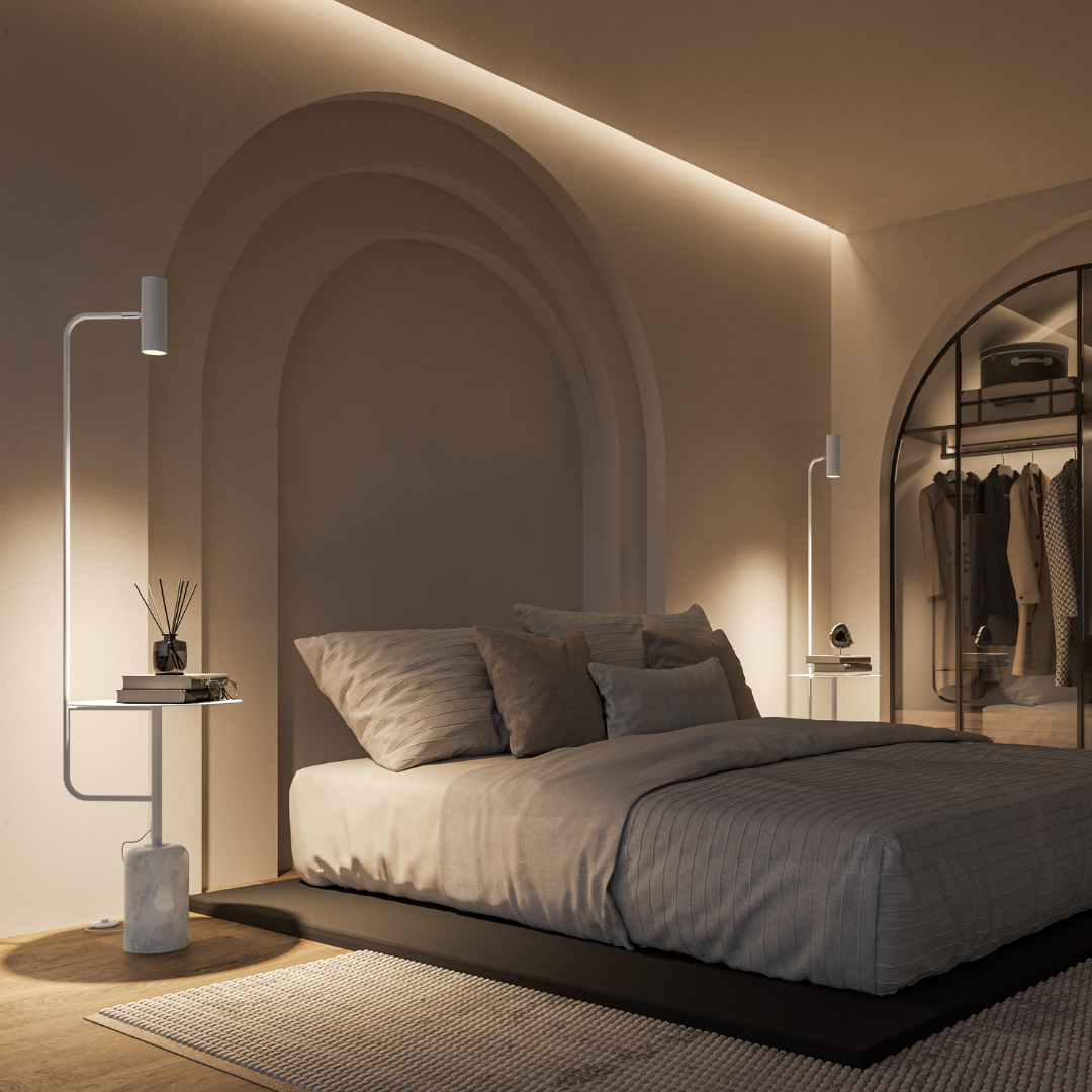 Gulvstativ | LED Integreret | Moderne Design | Justerbar Lysstyrke | Energibesparende | Elegant Indendørsbelysning | Robust Konstruktion | Skaber