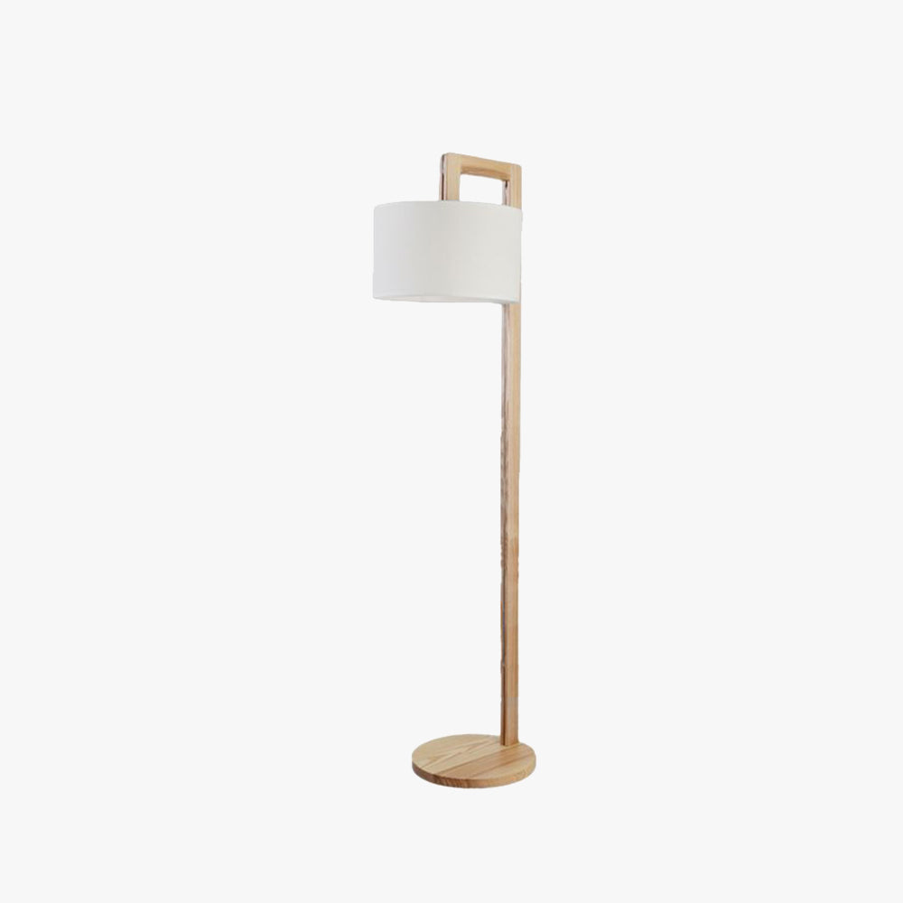 Ozawa | Gulvstående LED-lampe | Vinklet arm | Beige træ | Moderne design | Indendørs belysning | Soveværelse &